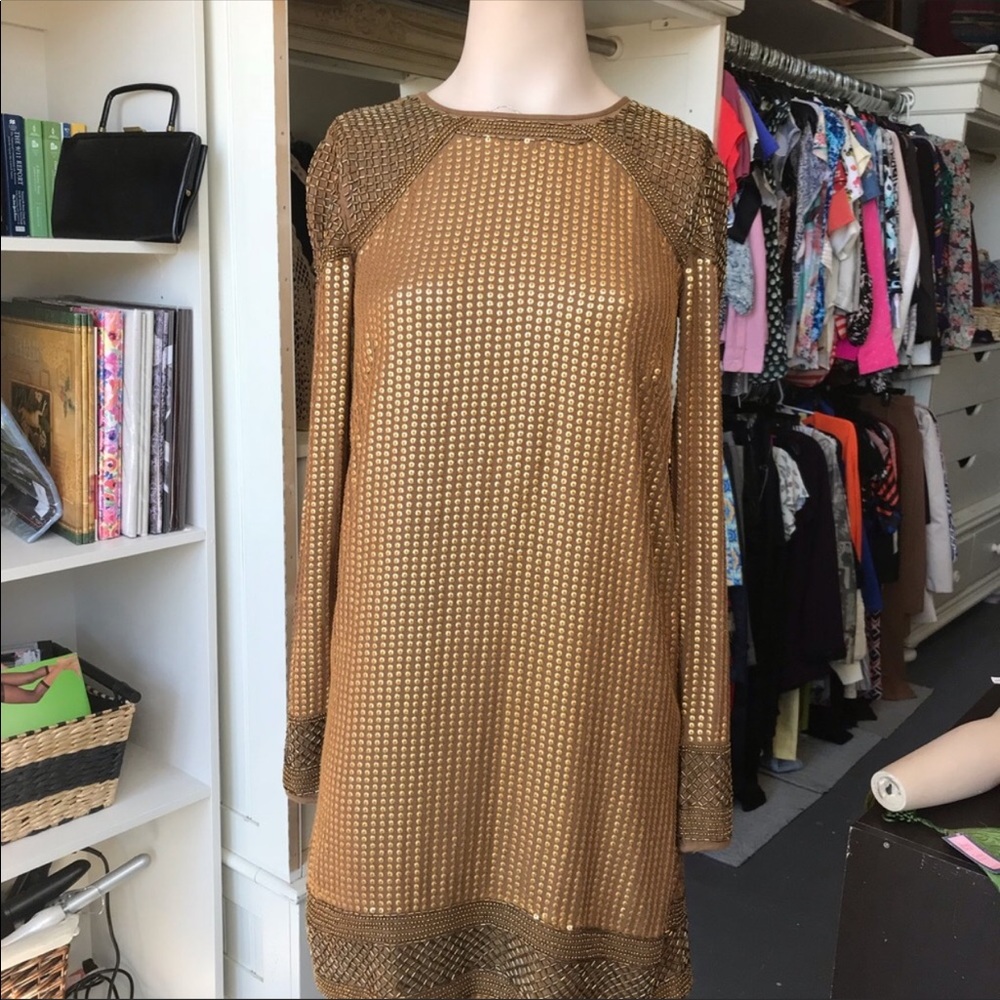 H&M gold Holiday dress.
